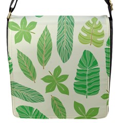 Watercolor Banana Leaves  Flap Closure Messenger Bag (s) by ConteMonfrey