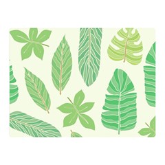 Watercolor Banana Leaves  Double Sided Flano Blanket (mini)  by ConteMonfrey