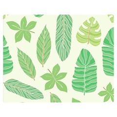 Watercolor Banana Leaves  Double Sided Flano Blanket (medium)  by ConteMonfrey