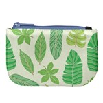 Watercolor Banana Leaves  Large Coin Purse Front