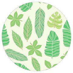 Watercolor Banana Leaves  Round Trivet by ConteMonfrey