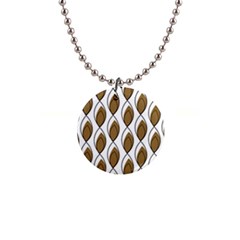 Brown Minimalist Leaves  1  Button Necklace by ConteMonfrey