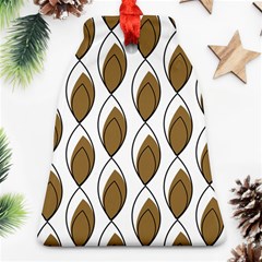 Brown Minimalist Leaves  Ornament (bell) by ConteMonfrey