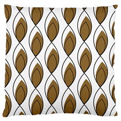 Brown Minimalist Leaves  Large Cushion Case (two Sides) by ConteMonfrey