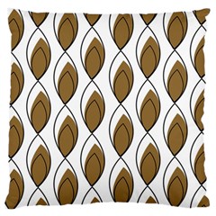 Brown Minimalist Leaves  Standard Flano Cushion Case (two Sides) by ConteMonfrey