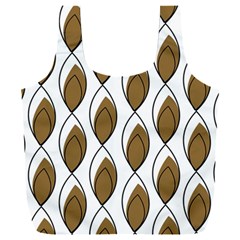 Brown Minimalist Leaves  Full Print Recycle Bag (xxl) by ConteMonfrey