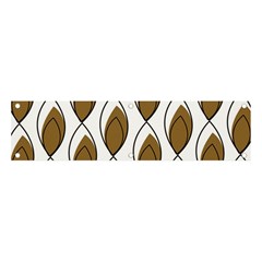 Brown Minimalist Leaves  Banner And Sign 4  X 1 