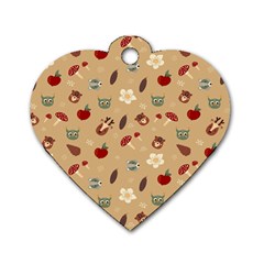 Cute Forest Friends Dog Tag Heart (one Side) by ConteMonfrey