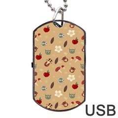 Cute Forest Friends Dog Tag Usb Flash (two Sides) by ConteMonfrey