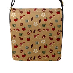 Cute Forest Friends Flap Closure Messenger Bag (l) by ConteMonfrey