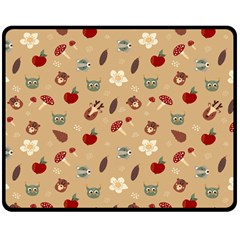 Cute Forest Friends Double Sided Fleece Blanket (medium)  by ConteMonfrey