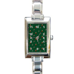 Christmas Background Rectangle Italian Charm Watch by danenraven