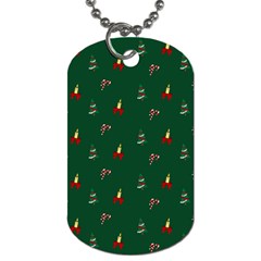 Christmas Background Dog Tag (two Sides)