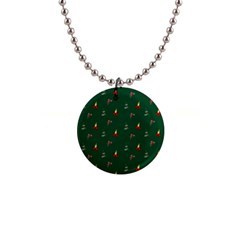 Christmas Background 1  Button Necklace by danenraven