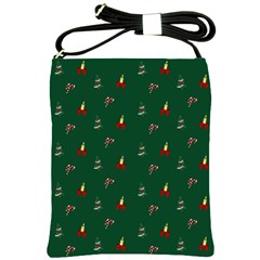 Christmas Background Shoulder Sling Bag by danenraven