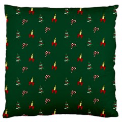 Christmas Background Large Flano Cushion Case (two Sides)