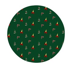 Christmas Background Mini Round Pill Box (pack Of 5)