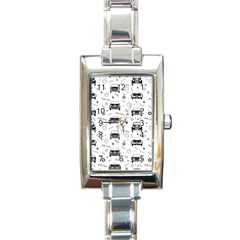 Pattern Retro Italy Cars Classic Rectangle Italian Charm Watch