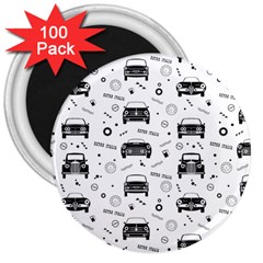 Pattern Retro Italy Cars Classic 3  Magnets (100 Pack) by danenraven