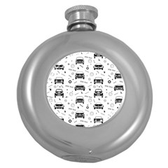 Pattern Retro Italy Cars Classic Round Hip Flask (5 Oz)