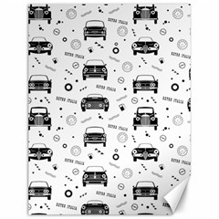 Pattern Retro Italy Cars Classic Canvas 12  X 16 