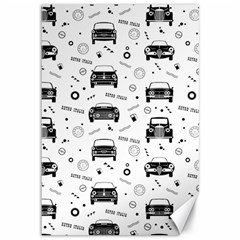 Pattern Retro Italy Cars Classic Canvas 12  X 18 