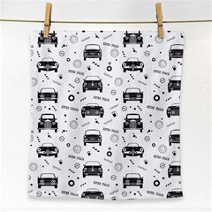 Pattern Retro Italy Cars Classic Face Towel by danenraven