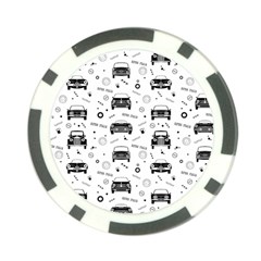 Pattern Retro Italy Cars Classic Poker Chip Card Guard (10 Pack) by danenraven