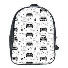 Pattern Retro Italy Cars Classic School Bag (large) by danenraven