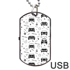 Pattern Retro Italy Cars Classic Dog Tag Usb Flash (one Side) by danenraven