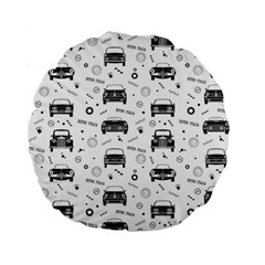 Pattern Retro Italy Cars Classic Standard 15  Premium Flano Round Cushions