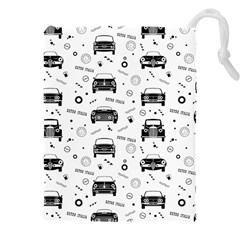 Pattern Retro Italy Cars Classic Drawstring Pouch (5xl) by danenraven