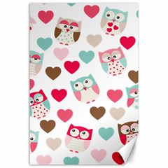 Lovely Owls Canvas 24  X 36  by ConteMonfrey