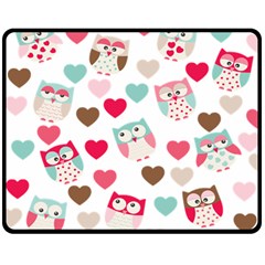 Lovely Owls Fleece Blanket (medium)  by ConteMonfrey