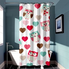 Lovely Owls Shower Curtain 36  X 72  (stall)  by ConteMonfrey