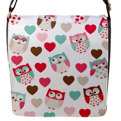 Lovely Owls Flap Closure Messenger Bag (s) by ConteMonfrey