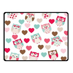 Lovely Owls Double Sided Fleece Blanket (small)  by ConteMonfrey