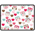 Lovely Owls Double Sided Fleece Blanket (Large)  80 x60  Blanket Front