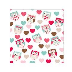 Lovely Owls Square Satin Scarf (30  X 30 ) by ConteMonfrey