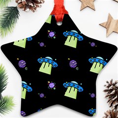 Illustration Cosmos Cosmo Rocket Spaceship -ufo Ornament (star) by danenraven