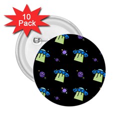 Illustration Cosmos Cosmo Rocket Spaceship -ufo 2 25  Buttons (10 Pack)  by danenraven