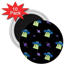 Illustration Cosmos Cosmo Rocket Spaceship -ufo 2 25  Magnets (10 Pack) 