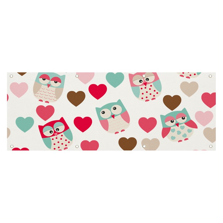 Lovely Owls Banner and Sign 8  x 3 