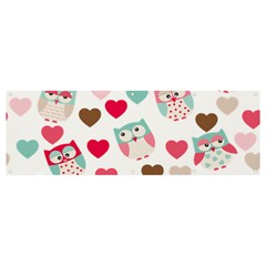 Lovely Owls Banner And Sign 12  X 4 