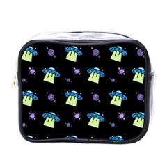 Illustration Cosmos Cosmo Rocket Spaceship -ufo Mini Toiletries Bag (one Side) by danenraven