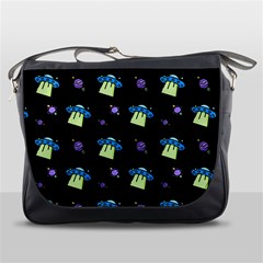 Illustration Cosmos Cosmo Rocket Spaceship -ufo Messenger Bag by danenraven