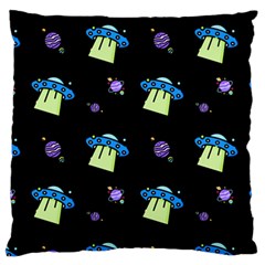 Illustration Cosmos Cosmo Rocket Spaceship -ufo Standard Flano Cushion Case (two Sides) by danenraven