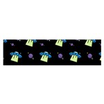 Illustration Cosmos Cosmo Rocket Spaceship -ufo Oblong Satin Scarf (16  x 60 ) Front