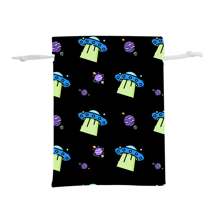 Illustration Cosmos Cosmo Rocket Spaceship -ufo Lightweight Drawstring Pouch (M)