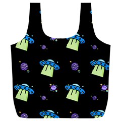 Illustration Cosmos Cosmo Rocket Spaceship -ufo Full Print Recycle Bag (xxl) by danenraven